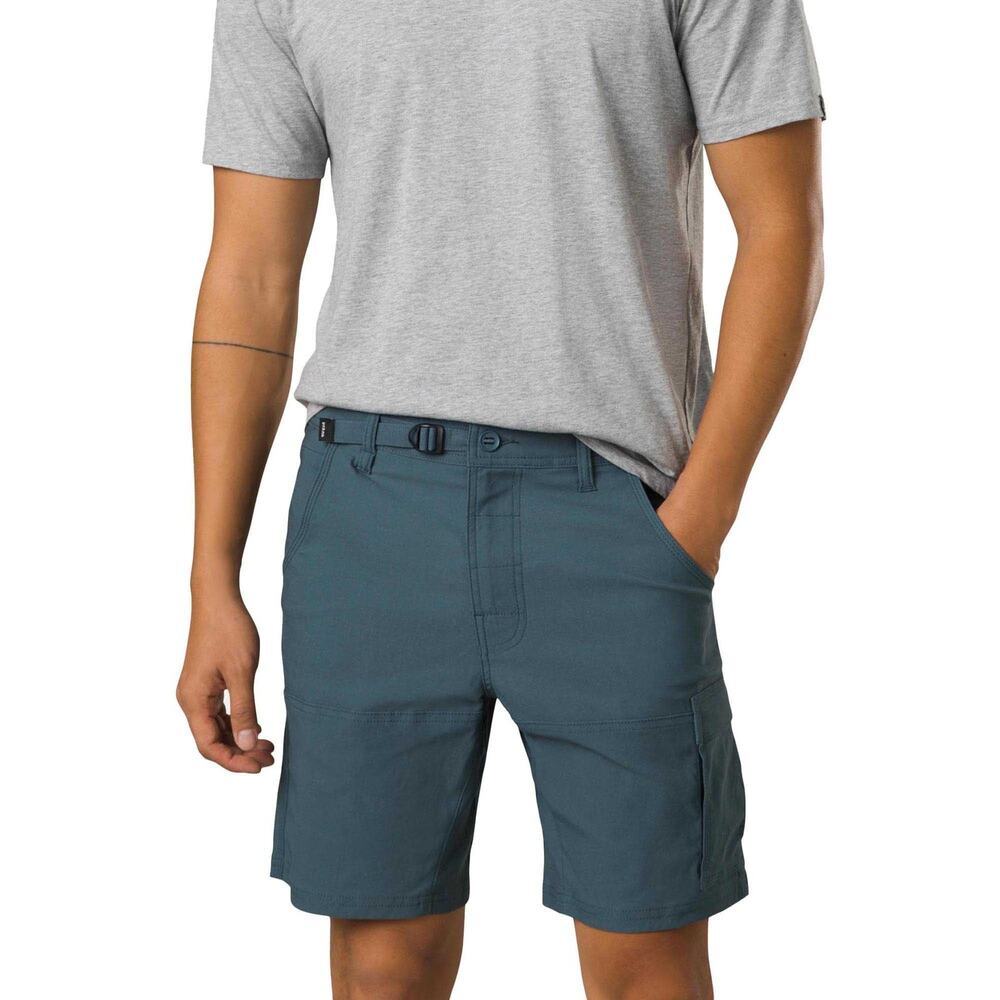 Prana Stretch Zion Short II 42x12 NWT Grey Blue Athleisure Belted Hiking UPF50+